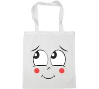 Hippowarehouse Shy Face Tote Shopping Gym Beach Bag 42cm x38cm, 10 litres