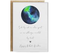 Hippowarehouse siblings connected by heart happy raksha bandhan Birthday Card A5 Personalised with envelope for him for her Funny Cards for Men and Women Blank inside option