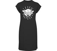 Hippowarehouse Sick Wolf Animal Tattoo t-Shirt Dress Women's Adults Nightie Nightdress Black