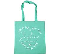 Hippowarehouse side by side or miles apart, sisters will always be connected by heart Tote Shopping Gym Beach Bag 42cm x38cm, 10 litres