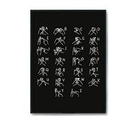 Hippowarehouse Sign language alphabet British Printed Poster A2 Wall Art Design Classroom Room Gym Office Décor