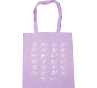 Hippowarehouse Sign language alphabet British Tote Shopping Gym Beach Bag 42cm x38cm, 10 litres