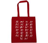 Hippowarehouse Sign language alphabet British Tote Shopping Gym Beach Bag 42cm x38cm, 10 litres