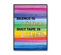 Hippowarehouse Silence is golden duct tape is silver Printed Poster Wall Art Design Classroom Room Gym Office Décor Frame not included