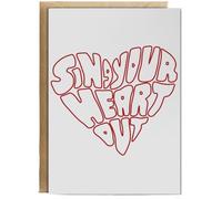 Hippowarehouse Sing your heart out choir Personalised Card A6 with envelope for him for her Funny Cards for Men and Women Blank inside option