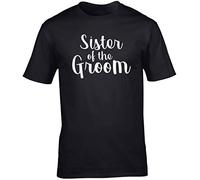 Hippowarehouse Sister of the Groom Unisex Short Sleeve t-Shirt (Specific Size Guide in Description) Black
