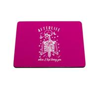 Hippowarehouse Skeleton afterlife where i kept loving you printed mouse mat pad accessory black rubber base 240mm x 190mm x 60mm