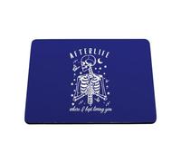 Hippowarehouse Skeleton afterlife where i kept loving you printed mouse mat pad accessory black rubber base 240mm x 190mm x 60mm
