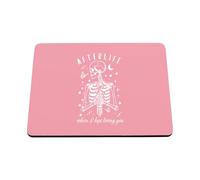 Hippowarehouse Skeleton afterlife where i kept loving you printed mouse mat pad accessory black rubber base 240mm x 190mm x 60mm