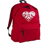 HippoWarehouse Skull Heart Dark Love Backpack ruck Sack Dimensions: 31 x 42 x 21 cm Capacity: 18 litres