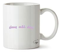 Hippowarehouse Slay All Day Printed Mug Cup Ceramic 10oz