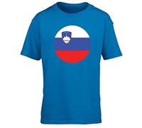 Hippowarehouse Slovenia Flag Kids Children's Short Sleeve t-Shirt Sapphire Blue
