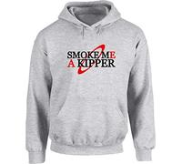 Hippowarehouse Smoke me a Kipper Unisex Hoodie Hooded top (Specific Size Guide in Description) Grey