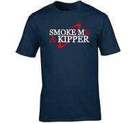Hippowarehouse Smoke me a Kipper Unisex Short Sleeve t-Shirt (Specific Size Guide in Description) Navy Blue