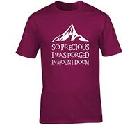 Hippowarehouse So Precious I was Forged in Mount Doom Unisex Short Sleeve t-Shirt (Specific Size Guide in Description) Maroon