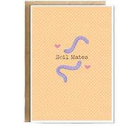 Hippowarehouse Soil Mates Personalised Card A6 with envelope for him for her Funny Cards for Men and Women Blank inside option