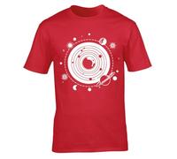 Hippowarehouse Solar System Childlike Unisex Short Sleeve t-Shirt XL Adult Red
