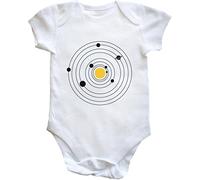 Hippowarehouse Solar System planets space diagram baby vest bodysuit (short sleeve) boys girls