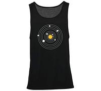Hippowarehouse Solar System Planets Space Diagram Vest Scoop Sleeve Unisex Tank top Black