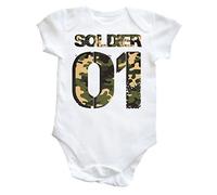 Hippowarehouse Soldier 01 Baby Vest Boys Girls White