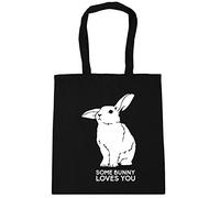 Hippowarehouse Some bunny loves you Tote Shopping Gym Beach Bag 42cm x38cm, 10 litres