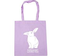 Hippowarehouse Some bunny loves you Tote Shopping Gym Beach Bag 42cm x38cm, 10 litres