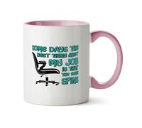 Hippowarehouse Some Days The Best Thing About My Job is That The Chair Spins Printed Mug Various Colour Options Ceramic Cup Kitchenware 11oz