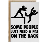 Hippowarehouse Some people just need a pat on the back Birthday Card A5 Personalised with envelope for him for her Funny Cards for Men and Women Blank inside option