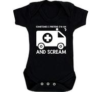 Hippowarehouse Sometimes I pretend I'm an ambulance and scream baby vest bodysuit (short sleeve) boys girls