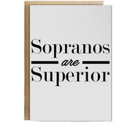 Hippowarehouse Sopranos Are Superior Birthday Card A5 Personalised with envelope for him for her Funny Cards for Men and Women Blank inside option