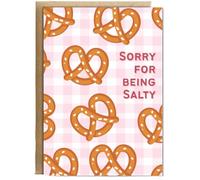 Hippowarehouse Sorry for being Salty Personalised Card A5 with envelope for him for her Funny Cards for Men and Women Blank inside option