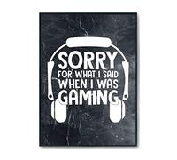 Hippowarehouse Sorry for what I said when I was gaming Printed Poster A4 Wall Art Design Classroom Room Gym Office Décor
