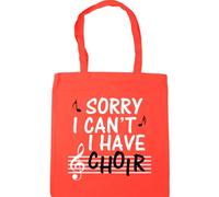 Hippowarehouse Sorry I can't I have choir Tote Shopping Gym Beach Bag 42cm x38cm, 10 litres