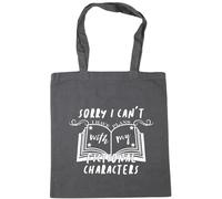 Hippowarehouse Sorry I Can't I Have Plans With My Fictional Characters Tote Shopping Gym Beach Bag 42cm x38cm, 10 litres
