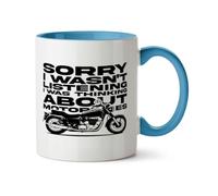 Hippowarehouse Sorry i Wasn't Listening i was Thinking About Motorbikes Printed Mug Various Colour Options Ceramic Cup Kitchenware 11oz