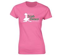 Hippowarehouse Sorry I'm an Irish Dancer I Can Only Count to Eight Womens Fitted Short Sleeve t-Shirt (Specific Size Guide in Description) Pink