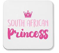 Hippowarehouse South African princess pack of 2 coasters gloss finish durable backing 9cm x 9cm