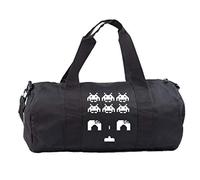 Hippowarehouse Space invaders Gymwear Gym Duffle Cylinder Uniform Kit Bag 50 x 25 x 25cm 20 litres