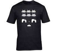 Hippowarehouse Space Invaders Unisex Short Sleeve t-Shirt (Specific Size Guide in Description) Black