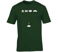 Hippowarehouse Space Invaders Unisex Short Sleeve t-Shirt (Specific Size Guide in Description) Forest Green
