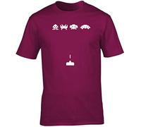 Hippowarehouse Space Invaders Unisex Short Sleeve t-Shirt (Specific Size Guide in Description) Maroon