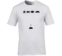 Hippowarehouse Space Invaders Unisex Short Sleeve t-Shirt (Specific Size Guide in Description) White