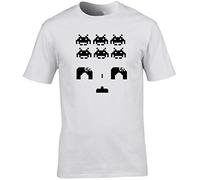 Hippowarehouse Space Invaders Unisex Short Sleeve t-Shirt (Specific Size Guide in Description) White
