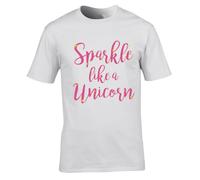 Hippowarehouse Sparkle Like a Unicorn Unisex Short Sleeve t-Shirt Large Adult White