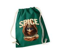Hippowarehouse Spice Sci Fi Inspired Hooded Blue Eyed Desert Wanderer Graphic Drawstring Cotton School Gym Bag 37cm x 46cm, 12 litres