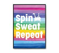 Hippowarehouse Spin Sweat Repeat Printed Poster A2 Wall Art Design Classroom Room Gym Office Décor