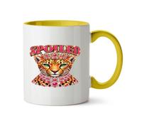 Hippowarehouse Spoiled Leopard Crown and Jewels Printed Mug Various Colour Options Ceramic Cup Kitchenware 11oz