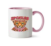 Hippowarehouse Spoiled Leopard Crown and Jewels Printed Mug Various Colour Options Ceramic Cup Kitchenware 11oz