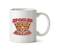 Hippowarehouse Spoiled Leopard Crown and Jewels Printed Mug Various Colour Options Ceramic Cup Kitchenware 11oz