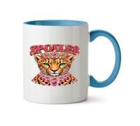 Hippowarehouse Spoiled Leopard Crown and Jewels Printed Mug Various Colour Options Ceramic Cup Kitchenware 11oz